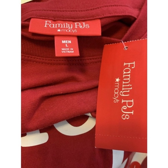 L-Top-Macy’s Family Pajamas Christmas Ornaments Pajama Top (Ho Ho Ho) - Picture 3 of 5